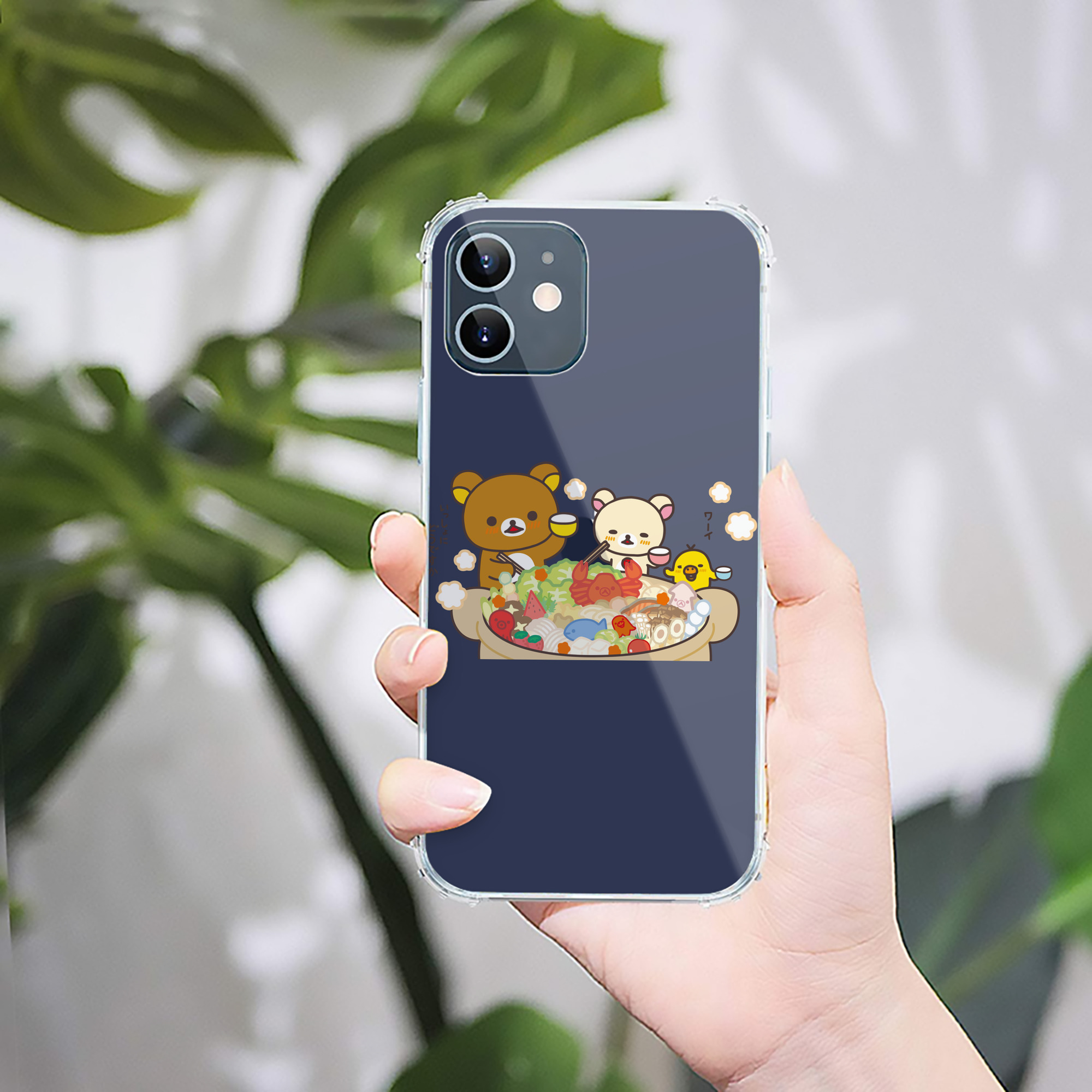 （画像用） リラックマ リラックマ キイロイトリ Rilakkuma Korilakkuma Kiiroitori 【iPhone 12シリーズ対応】透明スマホケース（クリアソフトケース）